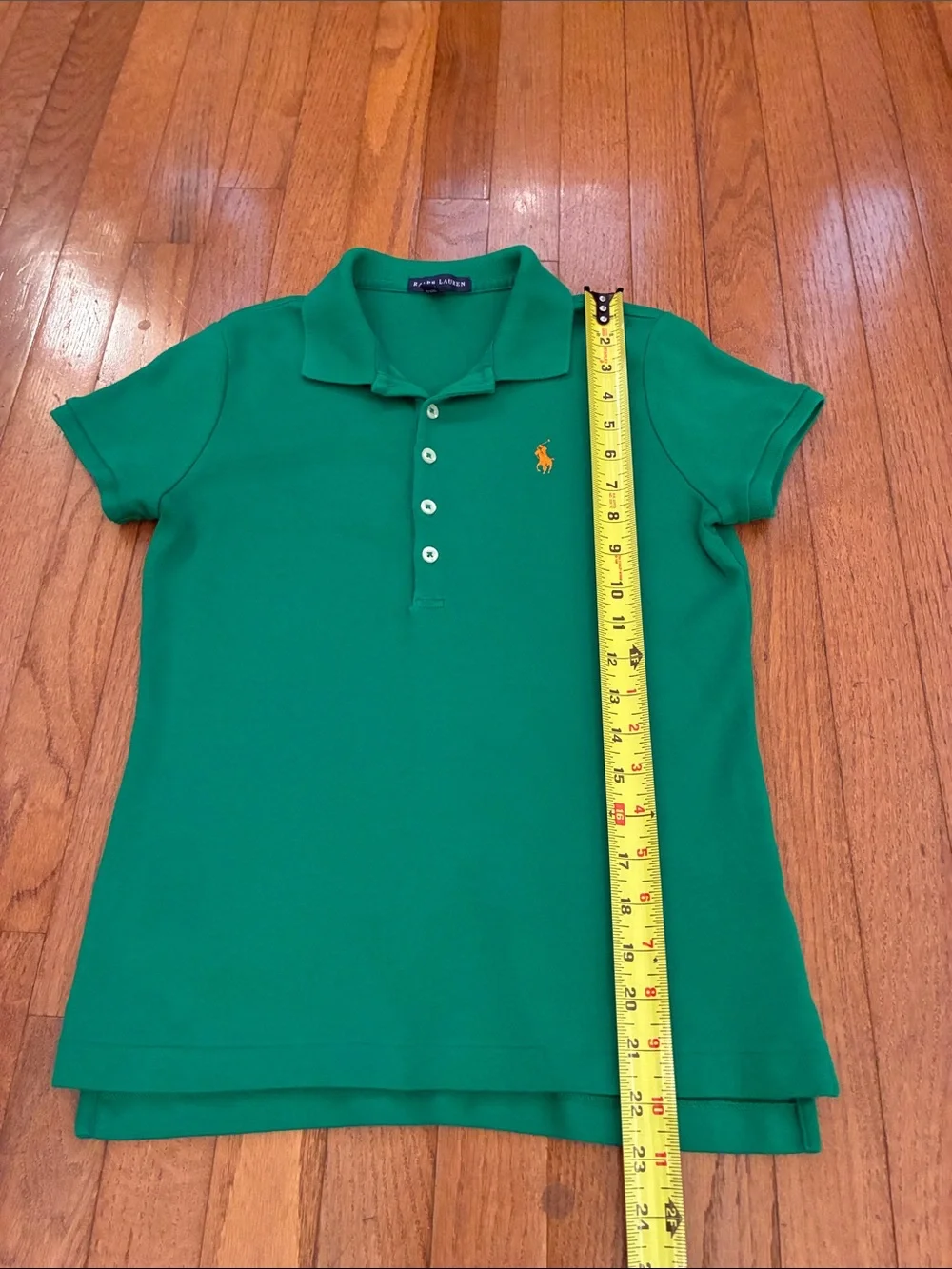 Ralph Lauren Girls Green Polo & Purple V‑Neck Tee Set Size M